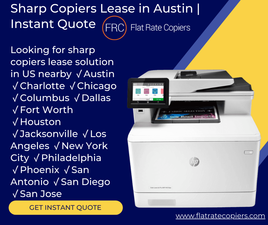 Sharp copiers for sale Lease in Austin | Instant Quote